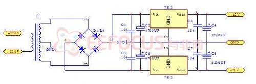 圖3.3-1  5V開關(guān)電源穩(wěn)壓器電路